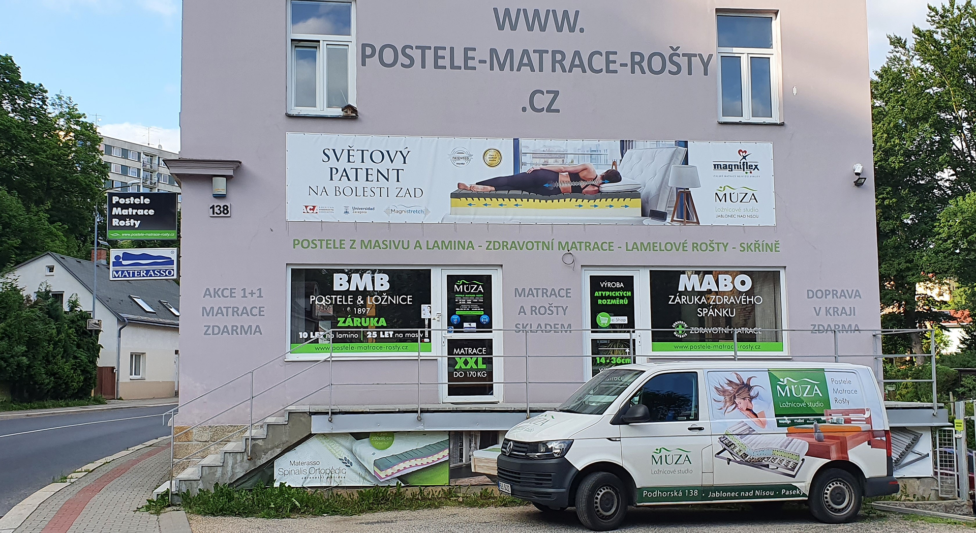 Postele matrace rošty Jablonec nad Nisou - prodejna